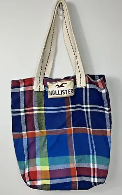 Hollister Plaid Colorful Wool Blend Women's Tote Bag • £10.26