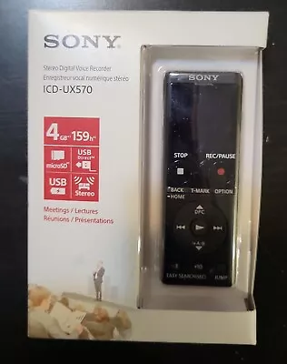 Sony ICD-UX570 Series UX570 Digital Voice Recorder Black • $62.99