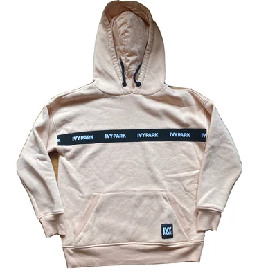 £10.44 • Buy Beyonce IVY PARK Peach Nude Oversized Hoodie Uk Small Sweater Jumper Spell Out