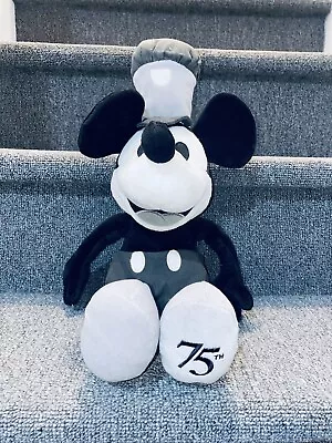 75th Anniversary Mickey Mouse Steamboat Willie Plush Stuffed Disney Store Doll • $29.98