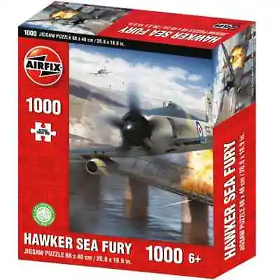 Airfix Hawker Sea Fury Jigsaw Puzzle 1000 Piece Post WW2 Aircraft From Kidicraft • £14.10