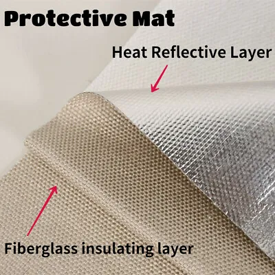 High Temperature Aluminized Heat Blanket 10 X 20 Mat Turbo Manifold Pipe Shield • $10.65