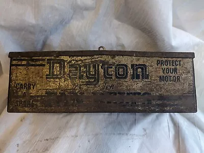 Vintage Dayton Fan Belt Toolbox Display Gas Station Oil Advertising Auto • $44.99