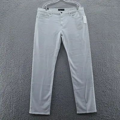 J Brand Mens Kane Straight Montauk Linen Jeans 38x33 Pale Green Mid Rise NEW • $74.99