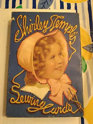 Vintage Shirley Temple Sewing Cards In Box. Circa 1936 • $9