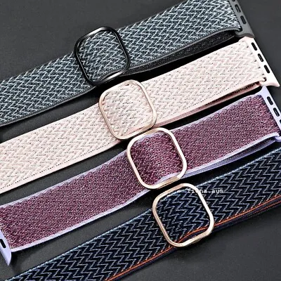 $10.99 • Buy Adjustable Nylon IWatch Strap Band For Apple Watch Series 8 7 6 5 4 3 2 SE 38-45