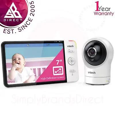 Vtech Digital Wifi Baby Monitor 7in Colour Screen│Infrared Night Vision│White • £182.79