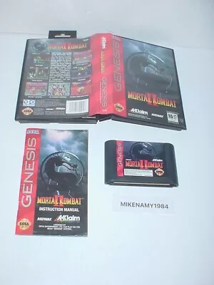 MORTAL KOMBAT II (2) Game In Original Case W/ Manual - SEGA GENESIS • $27.84