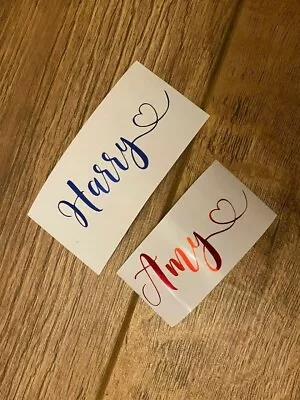 £1.45 • Buy Vinyl Name Stickers Labels Shiny Sparkly Glitter Rainbow Metallic Personalise