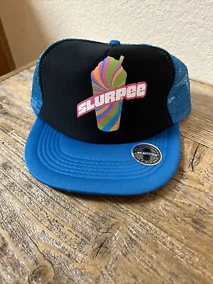 7-11 SLURPEE Hat Strapback Neon Tie Psychedelic SLURPEE Vintage NOS • $24.99