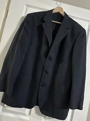 Vintage Magee Navy Blue Blazer Jacket Pure Wool Size 44 Smart Men’s • £0.99