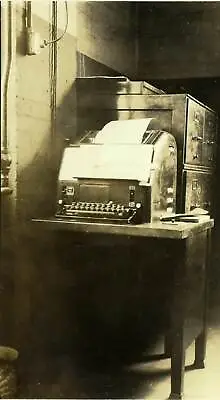 Vintage Original B&W Photograph 1930 Teletype Machine In An Office Early Model  • $8.50