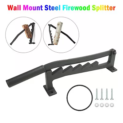 Wall Mount Steel Firewood Splitter Kindling Wood Cracker Cutting Tool For Home • $85.88