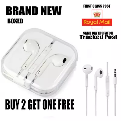 £3.49 • Buy Earphones For Apple IPhone IPad Samsung Headphones Hands Free With Mic 3.5MM AUX