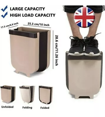 £6.50 • Buy Wall Mounted Folding Waste Bin Creative Home Kitchen Rubbish Garbage Container