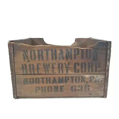 Rare Vintage Antique Northampton Brewery Corp. Wood Beer Crate Pennsylvania • $74.99