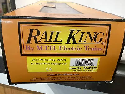 Rail King Mth 30-68127 Union Pacific Flag 5769 60' Streamlined Baggage Car • $65