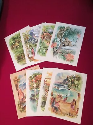 Matson Lines Blank Menu Prints 8 Pcs By L. Macouillard  RARE 1960s SS Monterey • $46.50