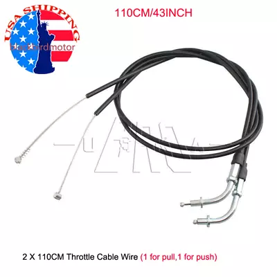 110CM 43'' Motorcycle Throttle Cable Line Wire For Harley Sportster XL 1200 883 • $18.46