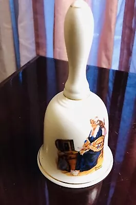 Vintage Norman Rockwell  Memories  1985 Porcelain Bell With Gold Trim  • $9