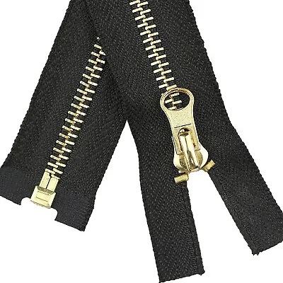£12.18 • Buy 5Pcs Open End Metal Zip Zipper Fastener For Jeans Jacket Coats Metal Brass Teeth