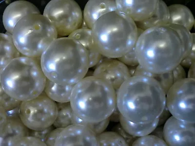 £2.59 • Buy 4mm - 20mm Faux Pearl Beads Choose 19 Sizes, 34 Colours Craft Jewellery Making