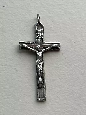 Vintage Sterling Silver Christian Jesus Cross Catholic Crucifix Pendant • $20