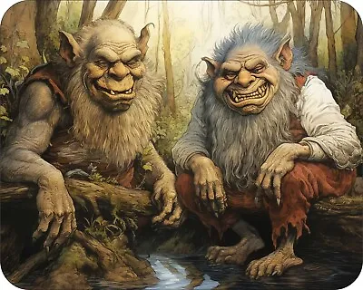 Old Ugly Troll Fun Art Weird Art Mousepad 7 X 9  Art Mouse Pad • $9.95