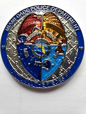 Miami-Dade  Police- Fl Autism Fundraising Coin Hammocks District • $35