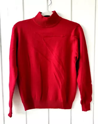 Vintage Charter Club S Wool Knit Red Mock Neck Sweater • $12.85