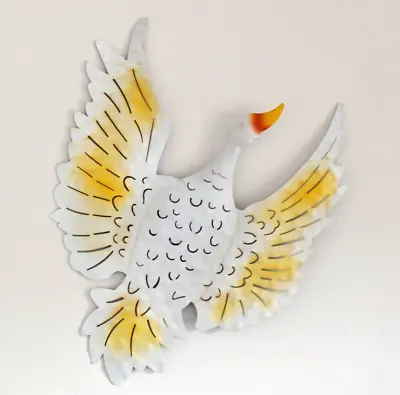Flying Duck Wall Hanging Art Animal Ornament Sculpture Home Garden White Gift  • £10.22