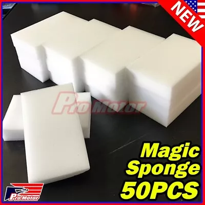 Bulk 50pcs Magic Sponge Eraser Melamine Cleaning Foam Thick Home Washing Tool • $9.60