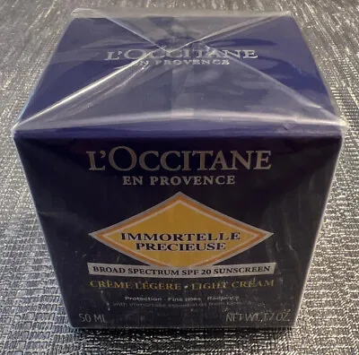 L’occitane Immortelle Broad Spectrum SPF 20 Sunscreen Light Cream SEALED! 1.7oz • $59.97