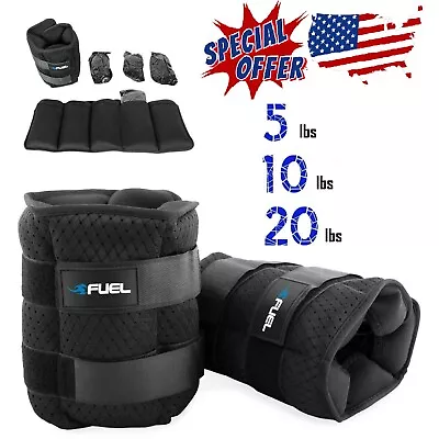 5 10 20lbs Adjustable Arm Leg Weights Wrist Ankle Exercise Gym Workout Training • $14.97