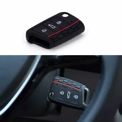 Silicone Car Remote Key Case Cover Fob Accessories For Volkswagen VW Golf 7 Mk7 • $5.39