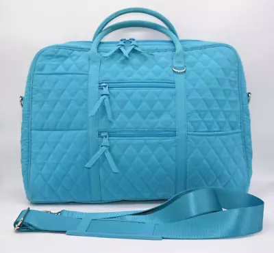 Vera Bradley Laptop Briefcase Bag In Microfiber Blue • $25.52