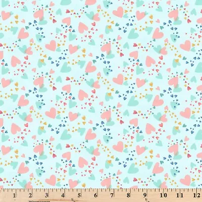 My Unicorn Loves Blue Unicorn Hearts DDC10342-BLUE-D By The Half Yard • $4.20