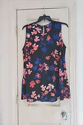 Vince Camuto Multicolor Floral Print Sleeveless  Tunic Length Top Plus Size 2X • $5.80