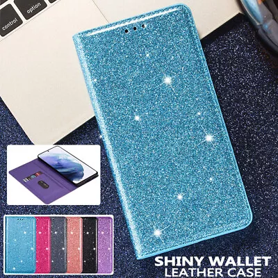 For IPhone 14 13 12 11 Pro Max X/XS XR 8 Case Glitter Leather Wallet Flip Cover • $13.99