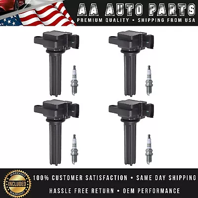 Set Of 4 Ignition Coil & NGK Spark Plug For 2003-2011 Saab 9-3 2.0L I4 UF526 • $118.44