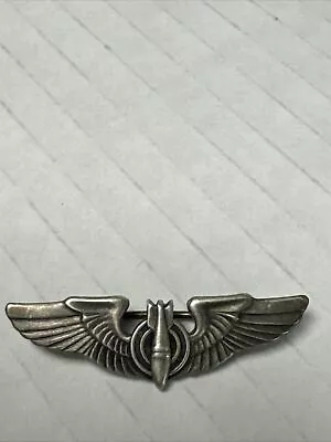 US Military BOMBARDIER WING - STERLING PINBACK • $69.99