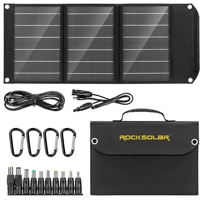 Rocksolar 30w 12v Foldable Solar Panel - Portable Usb Solar Battery Charger • £49.99