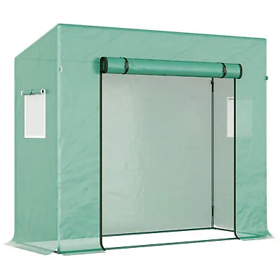 £35.75 • Buy 200x76x168cm Walk-In Greenhouse Plant Warm House Steel Frame Roll Up Window Door