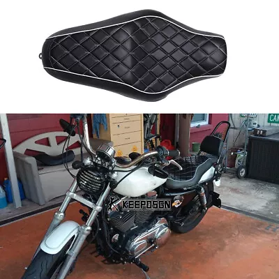 PU Leather Driver & Passenger Two-Up Seat For Harley Sportster Nightster XL 1200 • $95.35