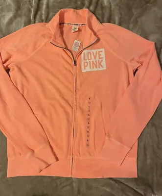 Victorias Secret PINK Neon Orange Jacket Large NWT • $29.99