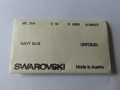 Full Pack 1440 Swarovski Flatbacks 12ss Navy Blue/unfoiled. #2000 • $12.99