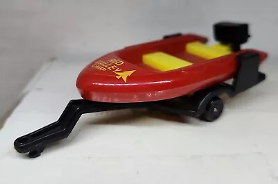 Matchbox  Inflatable Boat & Trailer RED VALLEY CAMP   1984/China/LOOSE   • $9.99