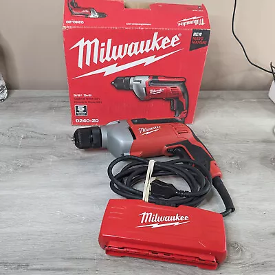 Milwaukee 0240-20 3/8 Inch Electric Corded Drill With Metal Keyless Chuck - Used • $34.95