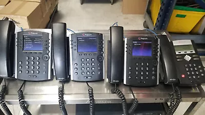 Lot Of 3x Polycom VVX 400 AND 1 Soundpoint 331 IP VoIP Desk Phones • $19