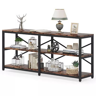 Extra Long Narrow Entryway Hallway Table Sofa Console Table With 3-Tier Storage • $154.68